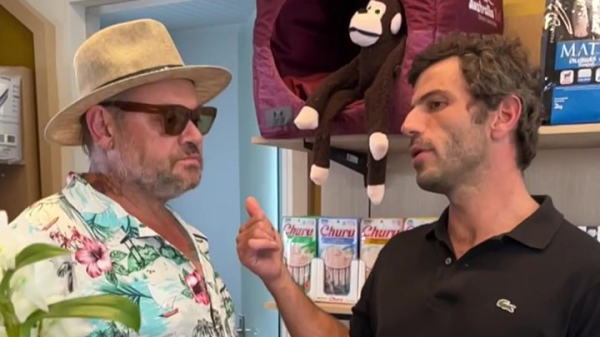 Richard Rasmussen e o idealizador da Australia Vet, Dr. Fernando Rammazzina, em Adamantina (Siga Mais).