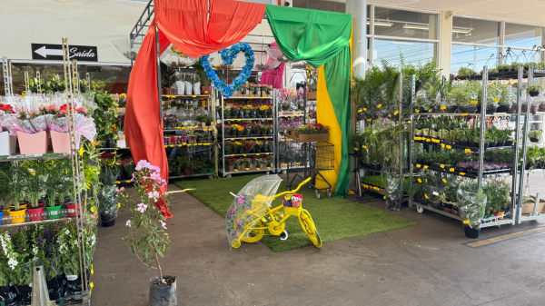 Festival de Flores e Plantas no estacionamento do Super Sete (Siga Mais).