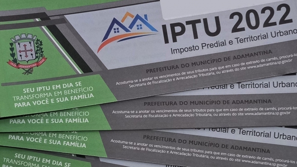 Iniciada a entrega de 19,5 mil carnês do IPTU, em Adamantina (Divulgação).