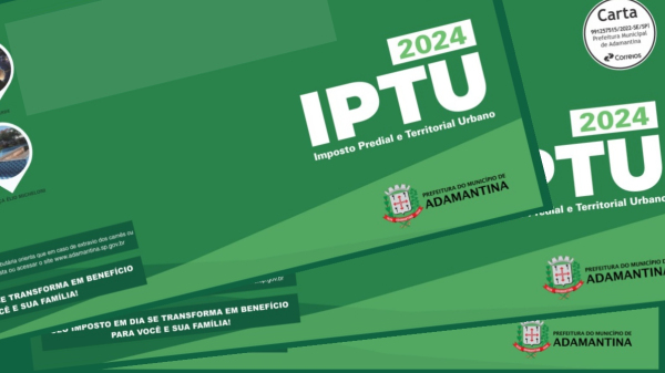 Capa dos carn?s do IPTU 2024 (Divulga??o/PMA).