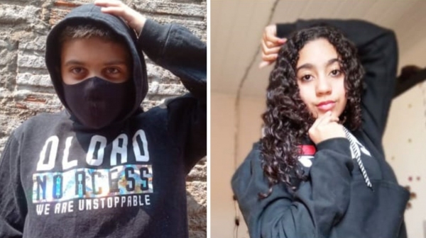 O aluno Rafael Queiros da Silva imitou o Alan Walker e a aluna Maria Clara Alves Marques escolheu a Any Gabrielly do Grupo Now United (Divulgação).