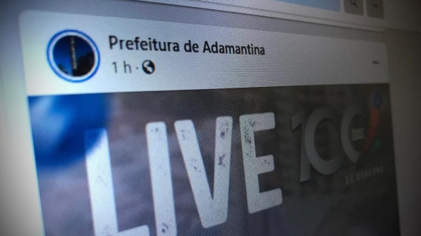 Prefeitura divulgou que live vai acontecer na segunda-feira, dia 12, às 10h (Reproduçao).