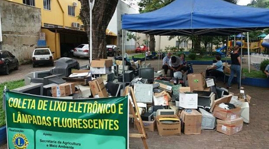 Aparelhos eletrônicos sem uso podem ser descartados nos pontos de coleta (Foto: Assessoria de Imprensa/Lions Clube).