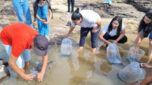 Soltura foi feira nas proximidades da cachoeira do Salto Botelho (Cedida/Escola Jose Firpo).
