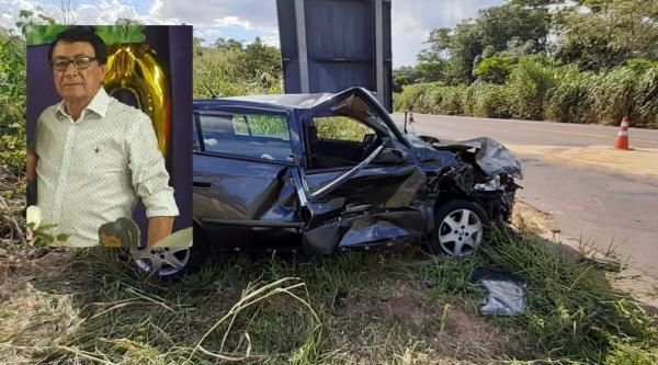 Automóvel GM Astra onde estava a vítima socorrida gravemente, Osvaldo Faustino, que depois faleceu (Cedida).