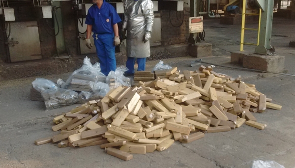 Droga foi incinerada em fornalha de usina, em Adamantina (Foto: Cedida/Deinter 8).