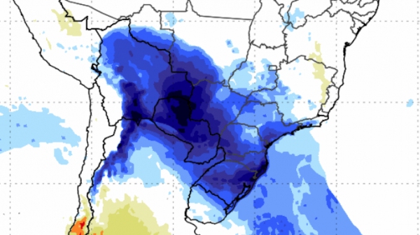 Mapa da tendência da temperatura para o dia 31 de outubro às 21h, no horário de Brasília (Fonte: Inmet).