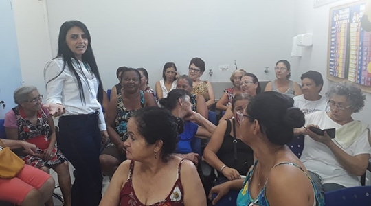 Palestra pelo Setembro Amarelo, com mulheres, na UBS do Mário Covas (Fotos: Cedidas).