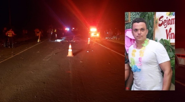 Douglas Porfírio, de 34 anos, morador em Monte Castelo, morreu no local do acidente (Reprodução).