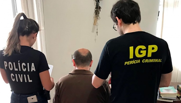 Operação de busca e apreensão mobilizou policiais civis e peritos criminais do estado de Santa Catarina (Foto: Divulgação/MJ).