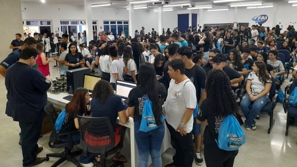 - Recepção de estudantes lotou auditório Miguel Reale em todos os períodos do evento (Foto: Priscila Caldeira).
