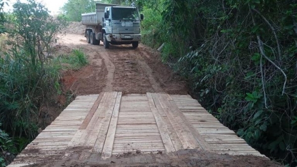 MRP 030 - Córrego do Engano, um dos locais que recebeu melhorias em pontes rurais, executadas pela Prefeitura de Mariápolis (Foto: Cedida).