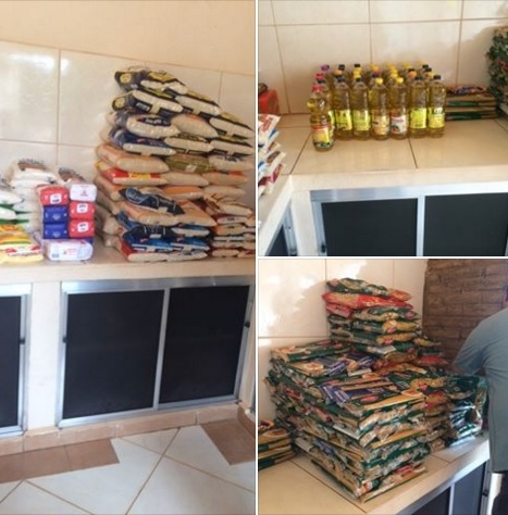 403 quilos de alimentos e 37,800 litros de óleo foram arrecadados (Foto: Asses. Imprensa/Rotary Club de Adamantina).