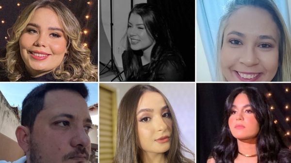 Alunos do 10º termo Ana Clara Rosseto, Camila Franciosi da Silva, Joscelaine Queiroz de Alencar Mantovani, Luiz Fernando Scalon e Melo, Milena de Souza Fassina e Raíssa Nathielle da Silva obtiveram êxito e, após a conclusão do curso, estarão aptos a exercer a advocacia (Acervo Pessoal).