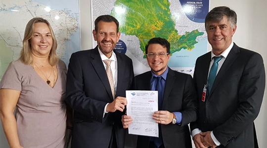 Reitoria da UniFAI protocola ofício na Secretaria do Meio Ambiente com pedido de recuperação de área degradada (Foto: Assessoria de Imprensa).