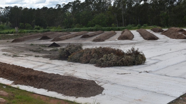 Novo pátio de compostagem, ampliados de 3 mil m² para 8 mil m², construído em parceria com a Energisa, por meio do Programa de Eficiência Energética (Divulgação/PMA).