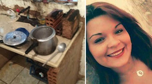 Ao manusear álcool no preparo do jantar em fogão improvisado sobre a pia da cozinha, Camila Merigio, de 24 anos, sofreu queimaduras em cerca de 60% do corpo e não resistiu. Caso ocorreu em Paulicéia (Reprodução/Panorama Notícia).