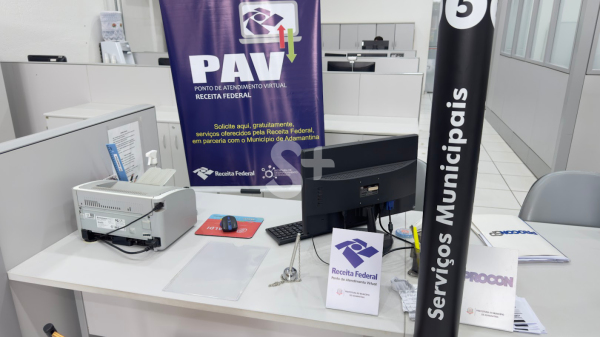PAV - Posto de Atendimento Virtual da Receita Federal no Poupatempo em Adamantina (Siga Mais).