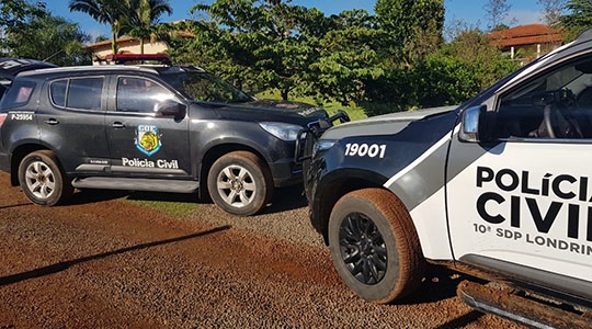 Policiais civis de São Paulo e do Paraná atuam na operação de buscas e apreensões, em Londrina (Foto: Cedida/Polícia Civil SP).