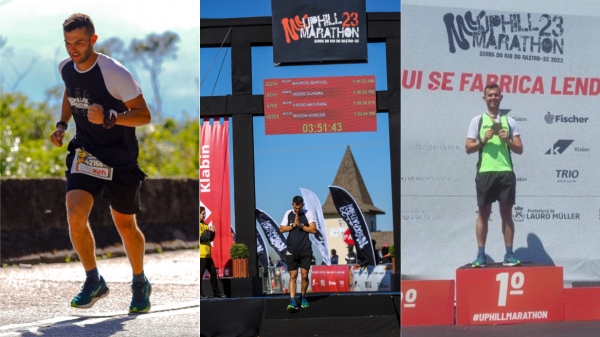 Atleta maratonista é policial militar na região, designado ao policiamento em Mariápolis. Mais recente maratona foi disputada em Santa Catarina (Cedida).