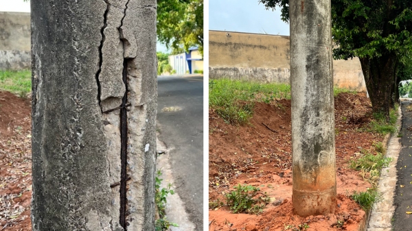 O antes e depois na Rua Tatsuo Inada, no Parque Iguaçu, em Adamantina (Imagens: Siga Mais).