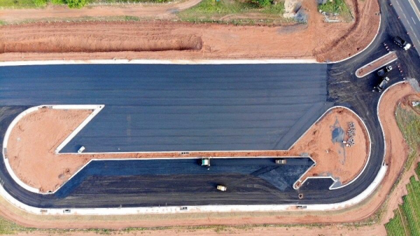 Obras em Iacri, na SP-294 (Cedida: Eixo SP).