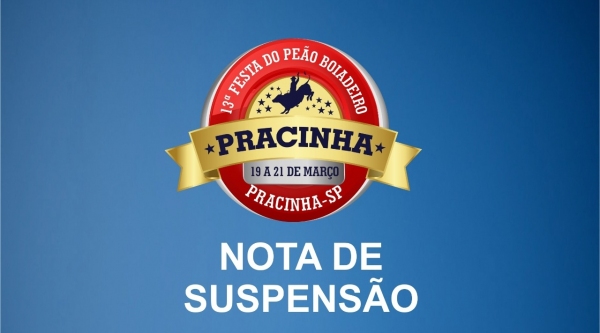 Prefeitura de Pracinha suspende Festa do Peão que aconteceria nesta semana