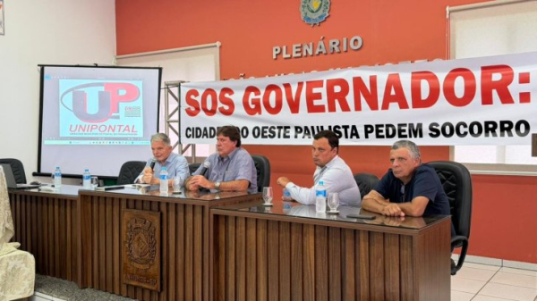 Encontro de manifesto realizado por representantes de cidades do oeste paulista (Reproducao/Unipontal).