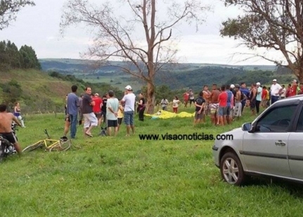 Local do acidente, em Vera Cruz (Foto: Site Visão Notícias).