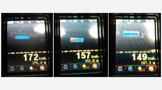 Excesso de velocidade foi registrado em mais de 330 imagens de radar portátil, durante fiscalização do policiamento rodoviário na região (Cedida/PM Rodoviária).