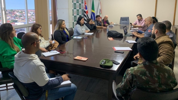 Participantes da reunião preparatória na manhã desta segunda-feira, 28 (Divulgação/PMA).