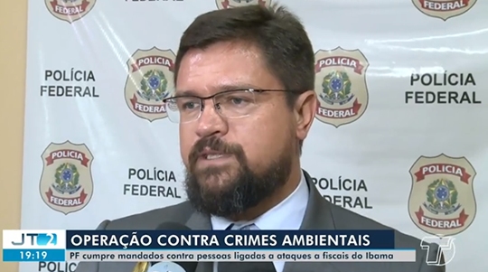 Ricardo Rodrigues, adamantinense na Polícia Federal no Pará (Reprodução/TV Tapajós).