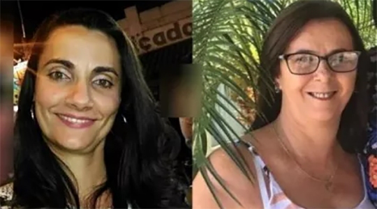 Renata São Pedro e Heloísa Souza morreram carbonizadas em acidente no RS e liberação dos corpos exige exame de DNA (Reprodução/OCNET).