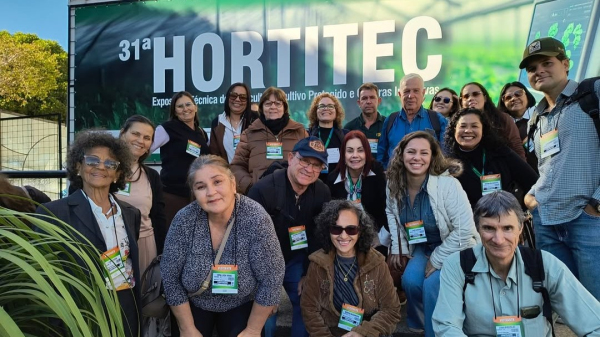 Representantes de Adamantina na Hortitec (Cedida/PMA).