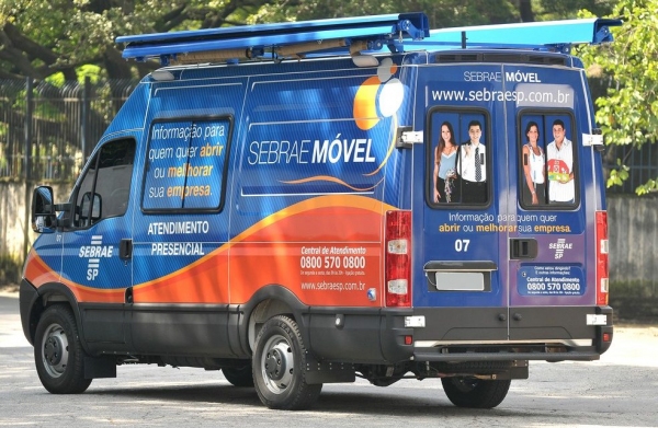 Veículo do Sebrae Móvel atende Mariápolis nesta quarta-feira, 24, defronte à prefeitura (Foto: Divulgação).