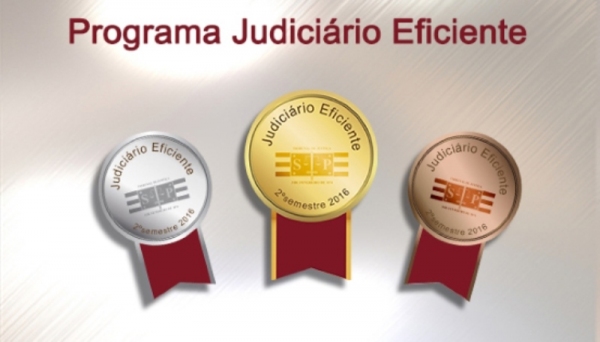 Reconhecimento do Tribunal de Justiça foi conferido ao Poder Judiciário de Adamantina, com o Selo Ouro de Eficiência (Arte: Comunicação Social TJSP ?DG).