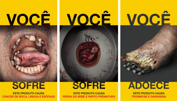 Cigarros, charutos, cigarrilhas, fumos de cachimbo, etc., devem adequar embalagens até 25 de maio de 2018 (Reprodução: Anvisa).