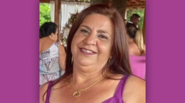 Sueli Vindilino dos Santos, de 52 anos, vÃtima fatal do acidente (Reprodução).