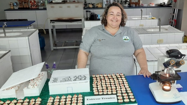 Prof.ª Ma. Silvana Gomes Gonzalez obteve a 1ª colocação como divulgadora científica na 1ª Flipped Science Fair - Feira de Ciências Invertida (Acervo Pessoal).