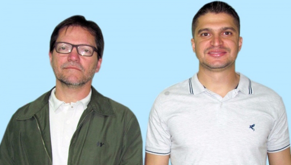 Sergio Dias Martuchi e José Roberto Pardo, organizadores do IV Simpósio de Urgência e Emergência do COBEEM, em Adamantina (Foto: Divulgação).