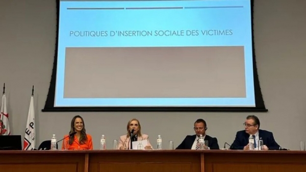 Juíza Ruth Menegatti (primeira, à esquerda), apresentou painel no Seminário internacional de Direito Comparado sobre violência de gênero: um olhar Brasil-França (Cedida).