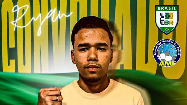 Ryan Patricky de Souza Carvalho, convocado para mundial de futsal na Espanha (Reproducao).
