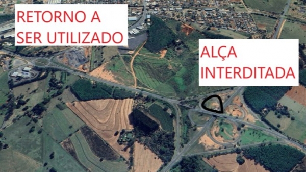 Obras acontecem em uma alça do entroncamento da SP-294 com a SP-425, em Parapuã (Divulgação/Eixo SP).