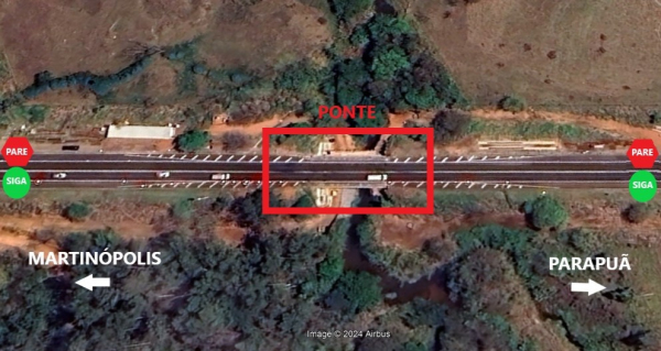 Ponte sobre o ribeir?o dos Guachos ter? obras (Divulga??o/Eixo SP).