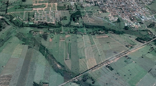 Área onde serão construídas as casas (Google).