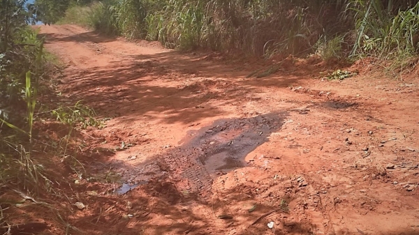 Local do acidente, em Parapuã (Jornal Cidade Aberta/ Cristiano Nascimento).