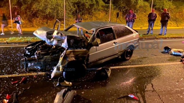Automóvel Gol envolvido no acidente (Imagem: Mais Tupã!).