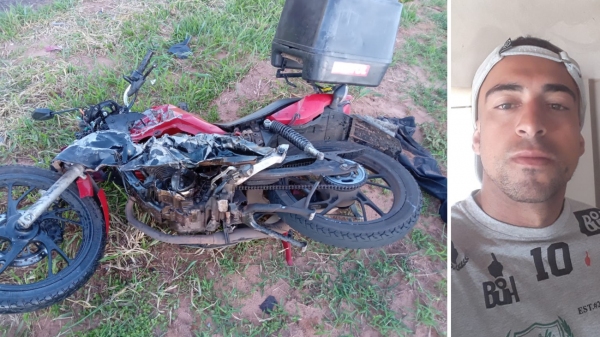 David Henrique de Souza Silva, de 28 anos, pilotava a moto, que se envolveu em colisão frontal na estrada vicinal (Reprodução/Redes Sociais).