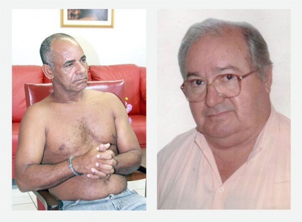 Edvaldo dos Reis (esq), morador de Monte Castelo, matou a facadas o comerciante PlÃnio de São José Guerra, em Tupi Paulista (Foto: Viviane Santos/Jornal Regional/Arquivo Pessoal).