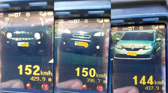 Na Operação República, foram captadas 811 imagens de radar decorrentes de excesso de velocidade em rodovias nos 56 municípios da região (Imagens: Cedidas/PM Rodoviária).